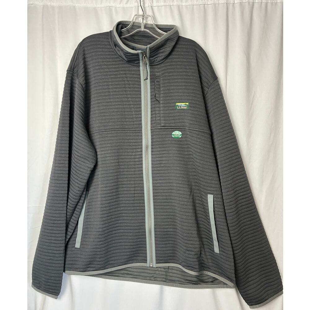 NWT L.L. Bean Airlight Knit Full Zip Jacket Mens 3XL Gray Lightweight Outdoor
